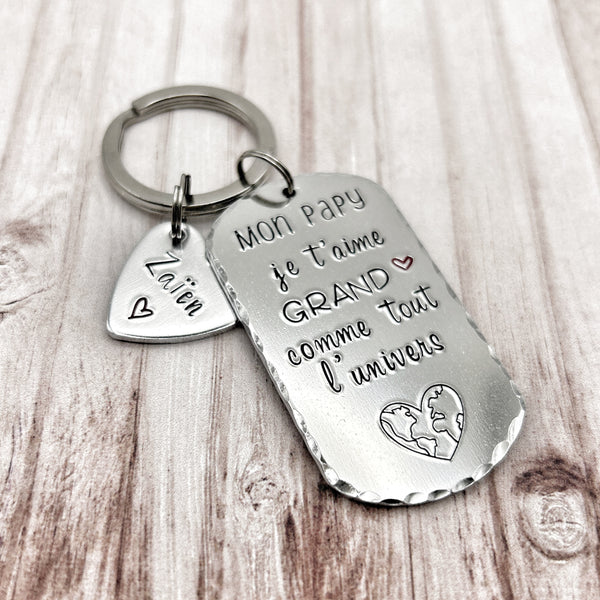 Grandpa Grandpa Keychain, I love you big