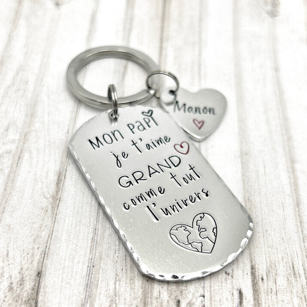 Grandpa Grandpa Keychain, I love you big