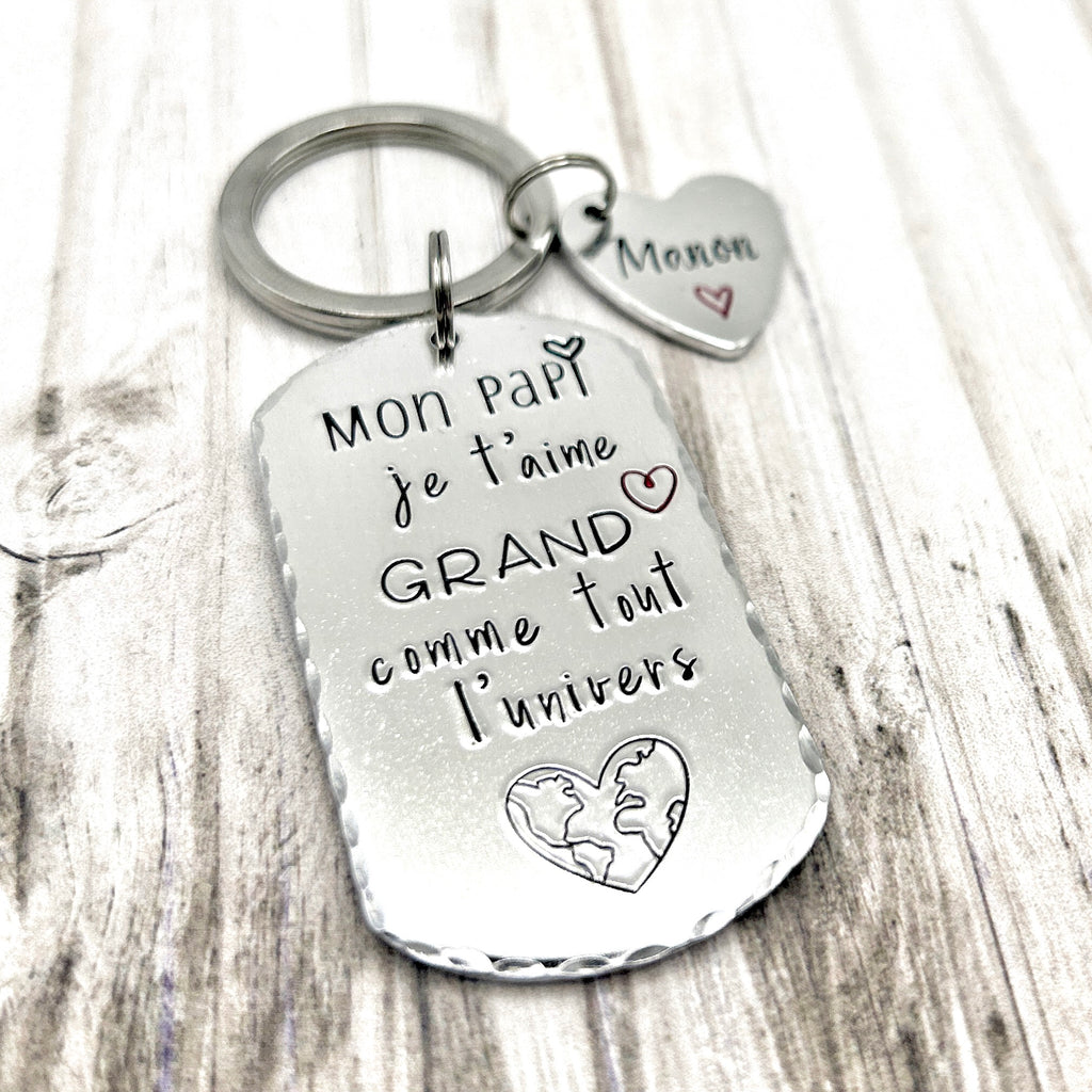 Grandpa Grandpa Keychain, I love you big