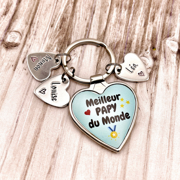 Personalized Grandpa Keychain, Best Grandpa in the World