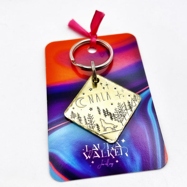 Médaille de Chien avec Loup, Médaille Personnalisée en Métal