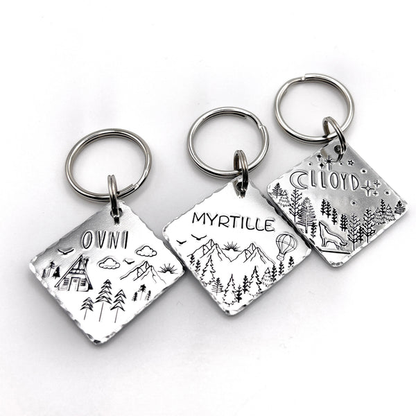 Médaille de Chien avec Loup, Médaille Personnalisée en Métal