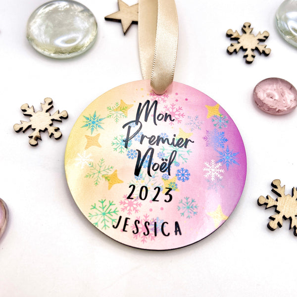 Boule de Noël Personnalisée, Mon Premier Noël, Décoration Sapin Noël