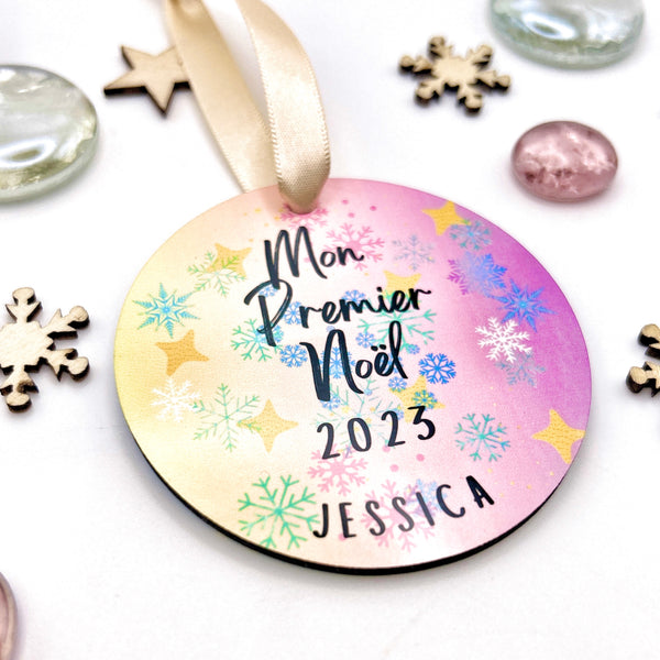 Boule de Noël Personnalisée, Mon Premier Noël, Décoration Sapin Noël