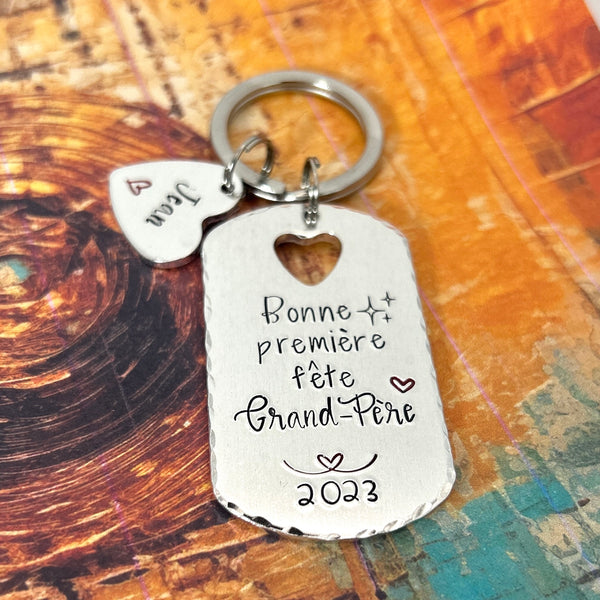 Grandpa Grandpa's First Grandfather's Day Keychain.