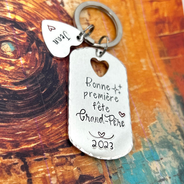 Grandpa Grandpa's First Grandfather's Day Keychain.