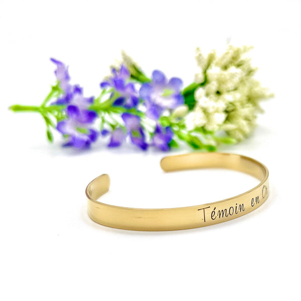 Witness Bracelet, Gold Witness Gift