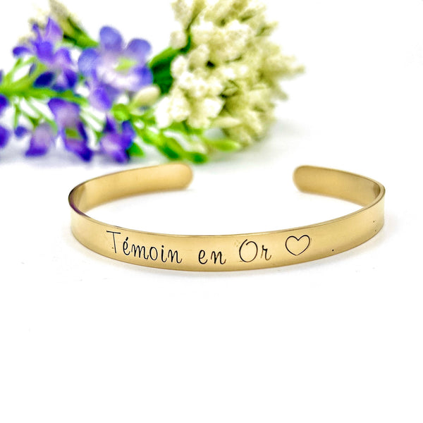 Witness Bracelet, Gold Witness Gift