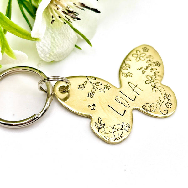 Médaille Chien Papillon - Personnalisable - Laiton ou Cuivre