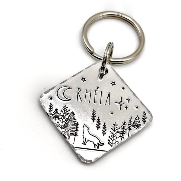 Médaille de Chien avec Loup, Médaille Personnalisée en Métal