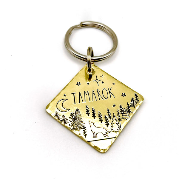 Médaille de Chien avec Loup, Médaille Personnalisée en Métal