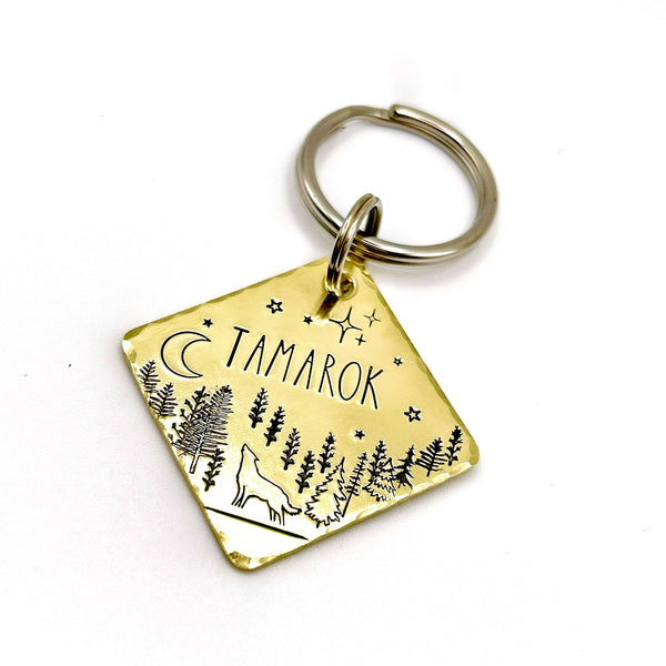 Médaille de Chien avec Loup, Médaille Personnalisée en Métal