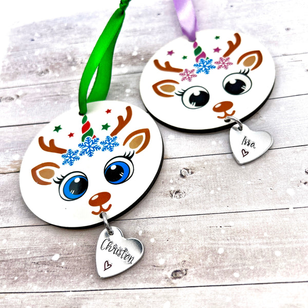 Personalized Christmas Ball, Unicorn Christmas Decoration