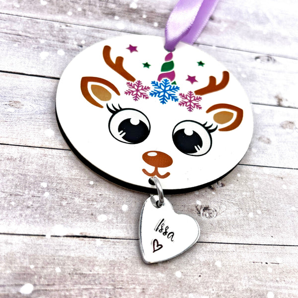 Personalized Christmas Ball, Unicorn Christmas Decoration