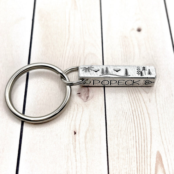 Dog ID Tag, Personalized Tag, Mountain Dog Tag