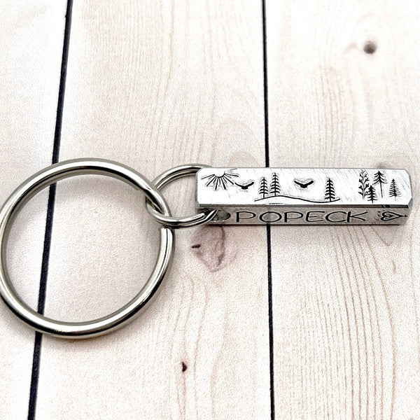 Dog ID Tag, Personalized Tag, Mountain Dog Tag