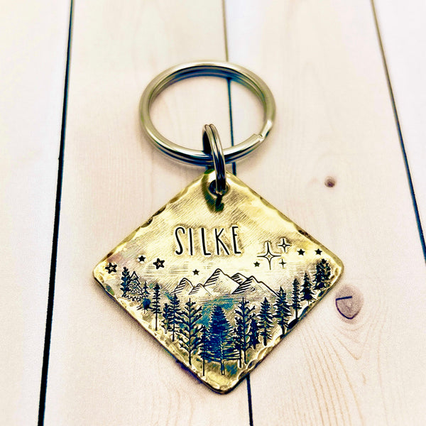 Médaillon pour Chien en Laiton, Brass Custom Dog Tag