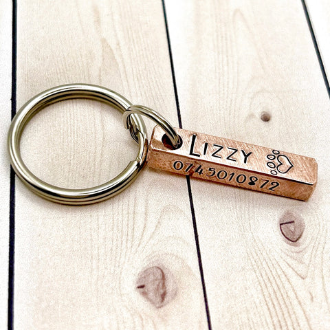 Copper Dog Tag, Customizable Copper Bar