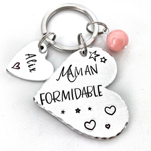 'Great Mom' Keychain