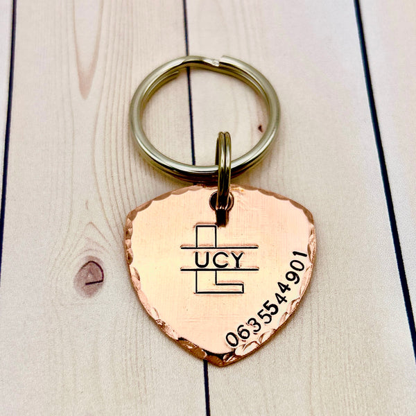 Copper Dog Tag, Personalized Copper Tag