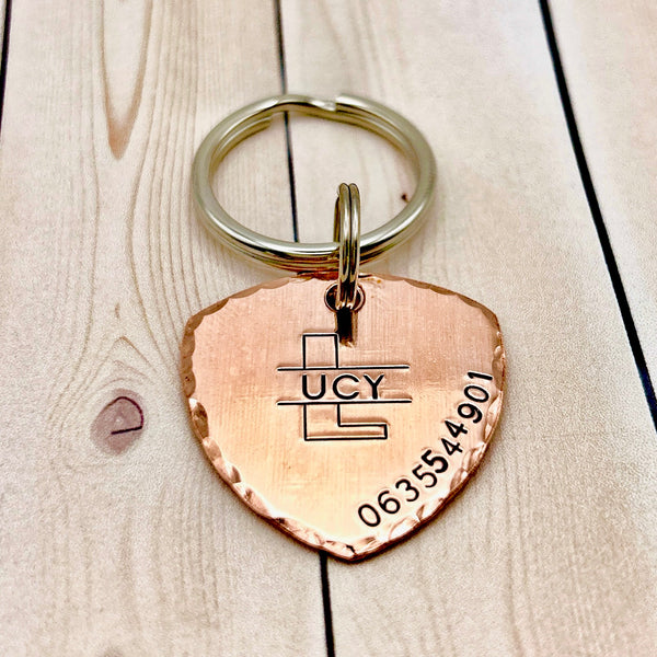 Copper Dog Tag, Personalized Copper Tag