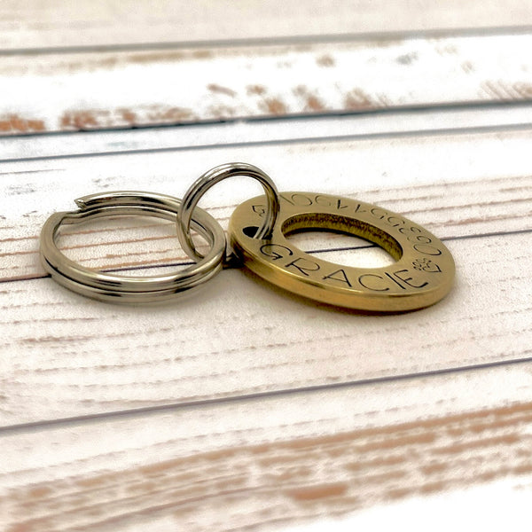 Brass Dog Tag, Personalized Dog Tag