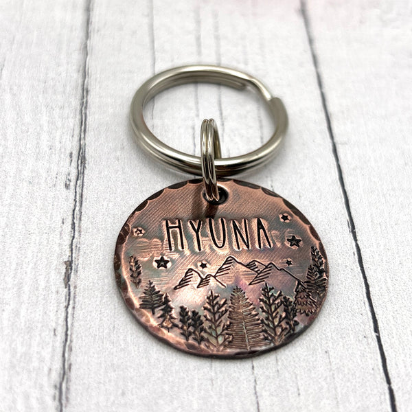 Médaille Chien Cuivre, Médaillon Chien Cuivre Vieilli