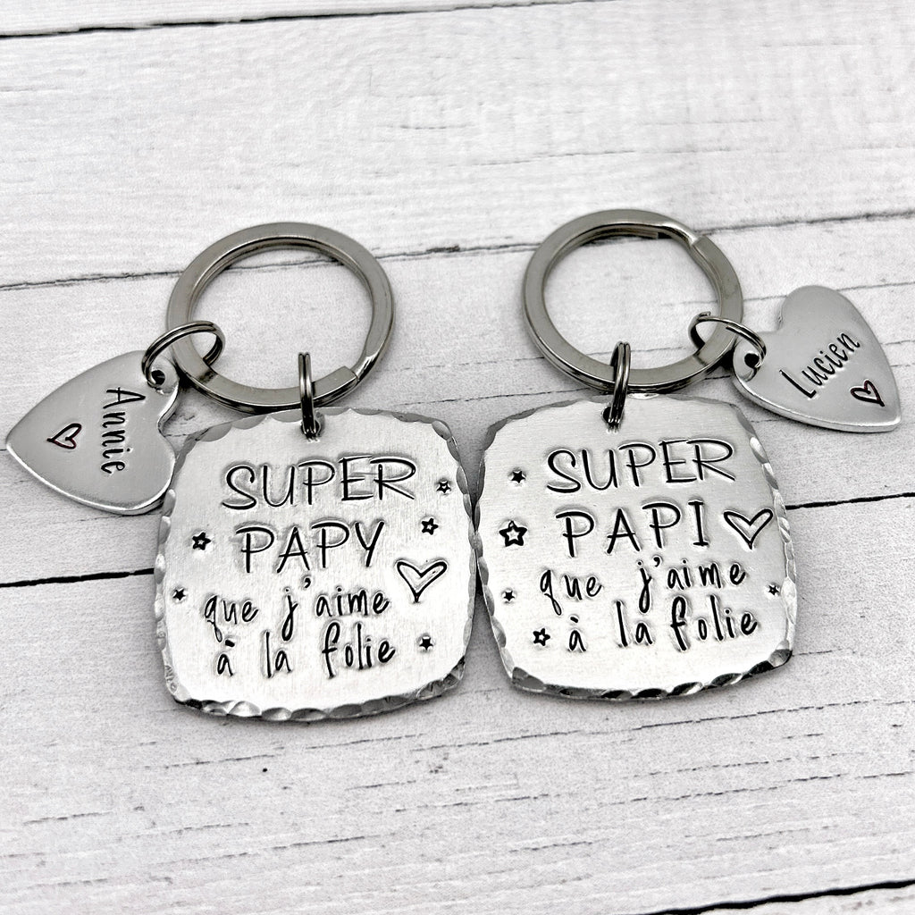 Grandfather's Day Gift, Personalized Grandpa Keychain