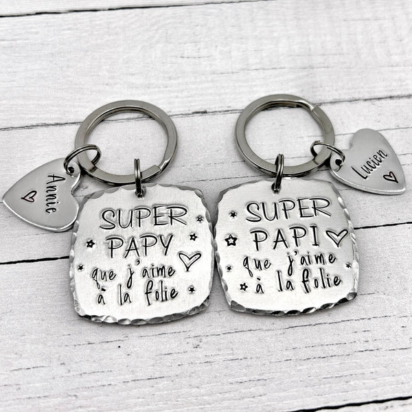 Grandfather's Day Gift, Personalized Grandpa Keychain