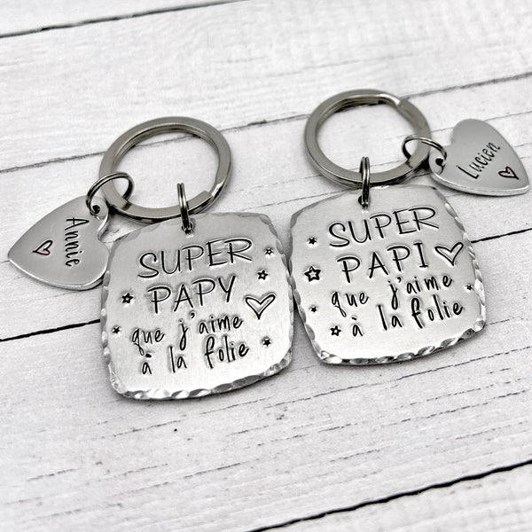 Grandfather's Day Gift, Personalized Grandpa Keychain