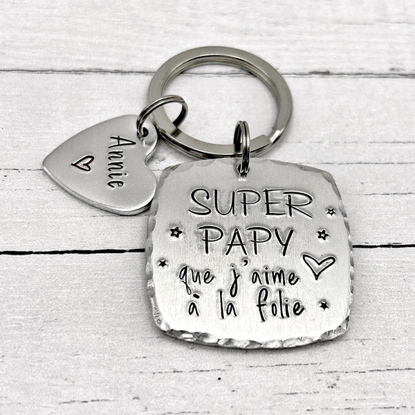 Grandfather's Day Gift, Personalized Grandpa Keychain