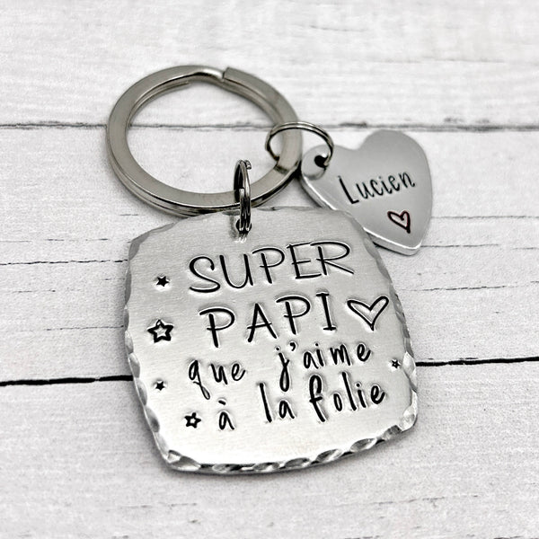 Grandfather's Day Gift, Personalized Grandpa Keychain