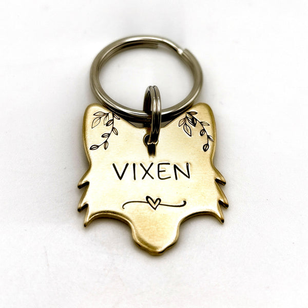 Pet ID Tag, Fox Head, Animal Tags