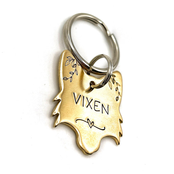 Pet ID Tag, Fox Head, Animal Tags