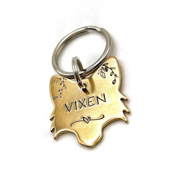Pet ID Tag, Fox Head, Animal Tags