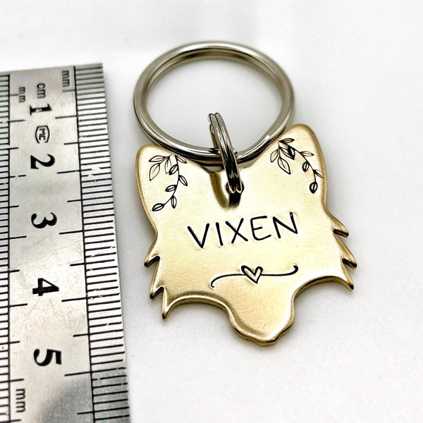 Pet ID Tag, Fox Head, Animal Tags