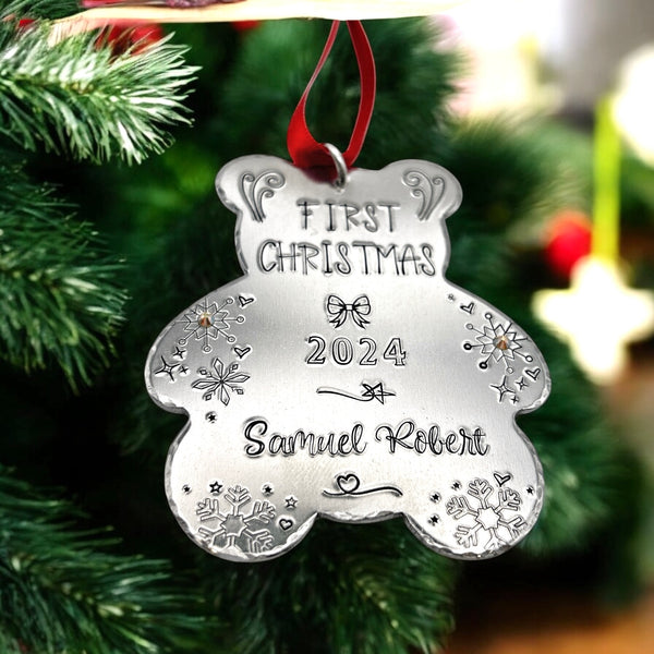 Baby's First Christmas Tree Ornament, Gift Baby First Christmas, Teddy Bear Decoration