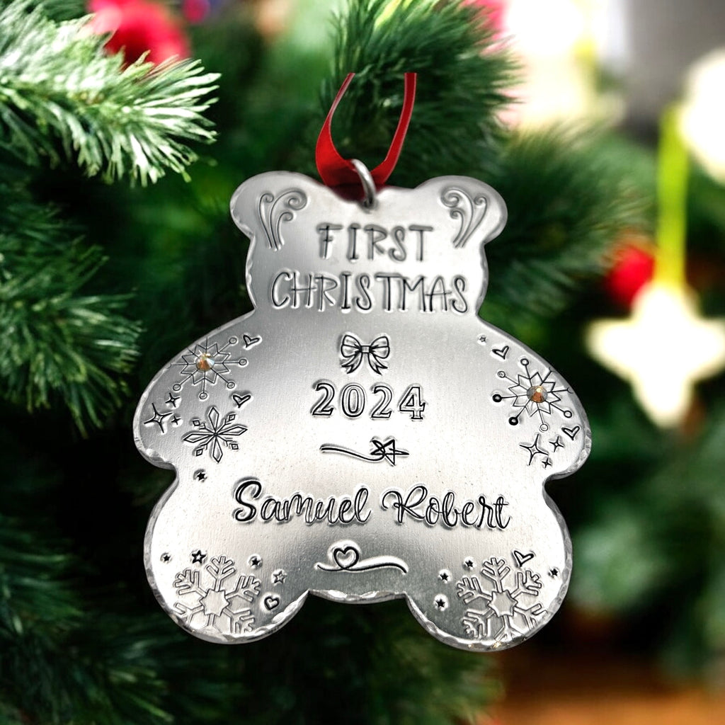 Baby's First Christmas Tree Ornament, Gift Baby First Christmas, Teddy Bear Decoration