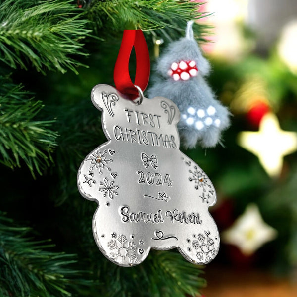 Baby's First Christmas Tree Ornament, Gift Baby First Christmas, Teddy Bear Decoration