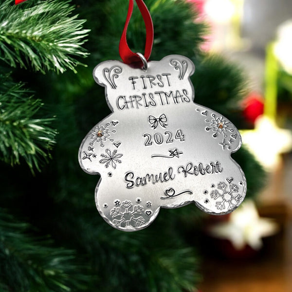 Baby's First Christmas Tree Ornament, Gift Baby First Christmas, Teddy Bear Decoration