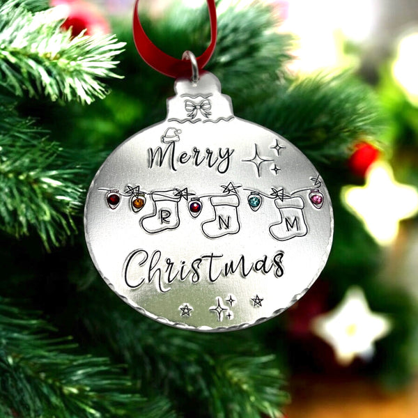 Personalized Christmas Tree Decoration, Family Ornament, Custom Tree Decoration