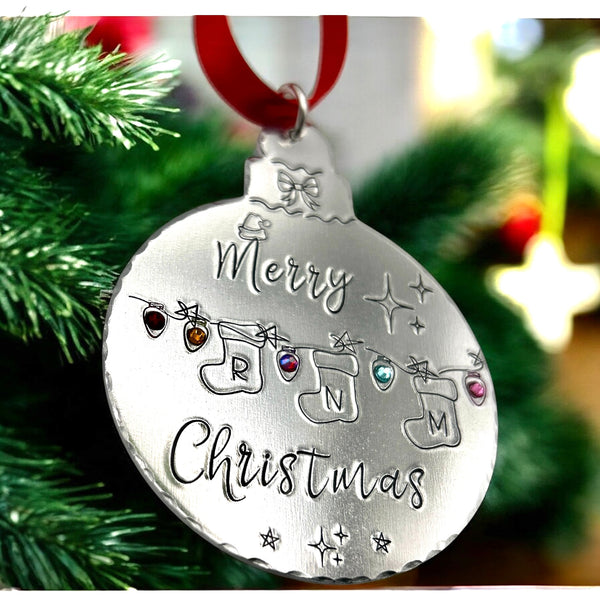 Personalized Christmas Tree Decoration, Family Ornament, Custom Tree Decoration