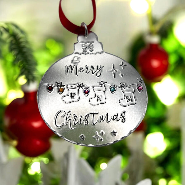 Personalized Christmas Tree Decoration, Family Ornament, Custom Tree Decoration