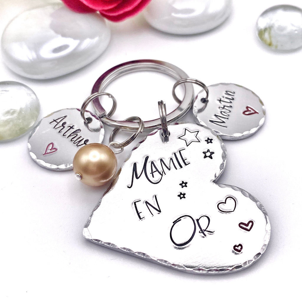 Gold Grandma Keyring