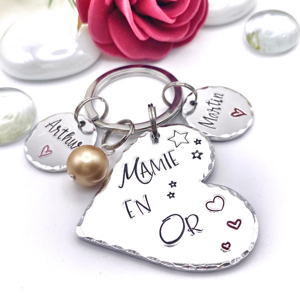 Gold Grandma Keyring