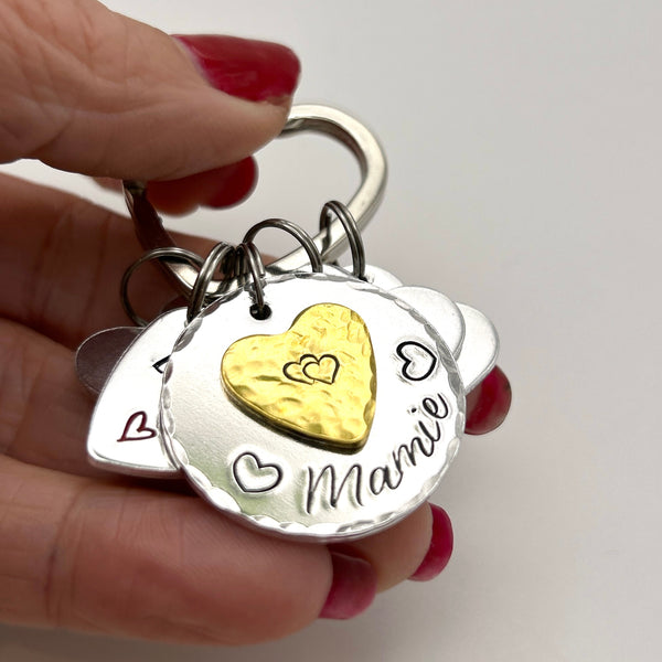 Personalized Keyring for Grandma, Grandmother's Day Gift Idea