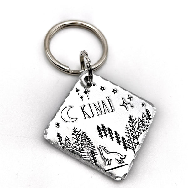 Médaille de Chien avec Loup, Médaille Personnalisée en Métal