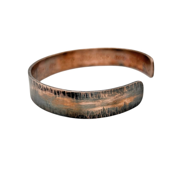 Men's Copper Cuff Bracelet, Personalized Engraved Quote or Phrase