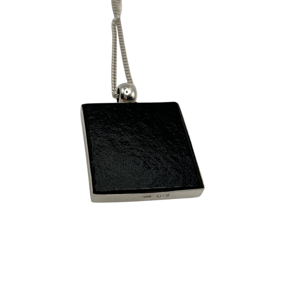 Beautiful pink dichroic glass pendant