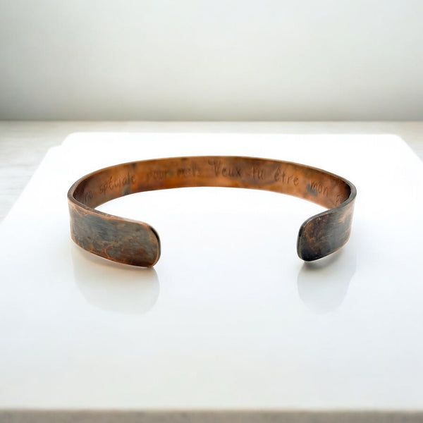 Personalized Copper Bracelet for Men, Valentine's Day Gift Idea